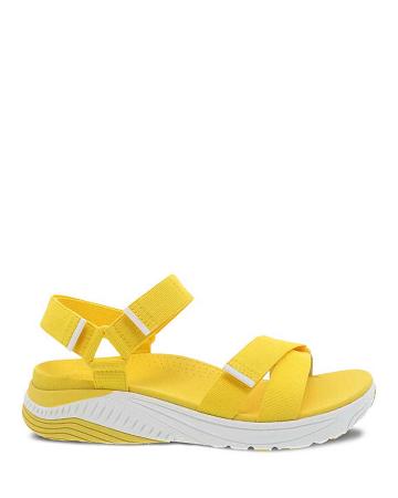 Chaussures de Marche Dansko Racquel Webbing Femme Jaune | FR 965CTV